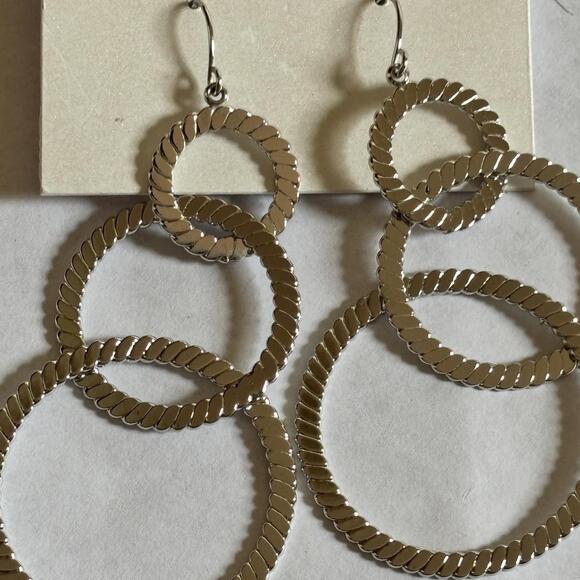 Ann Taylor Silver Tone Hoop - Picture 3 of 3